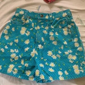 The Limited Blue Floral Jean Shorts